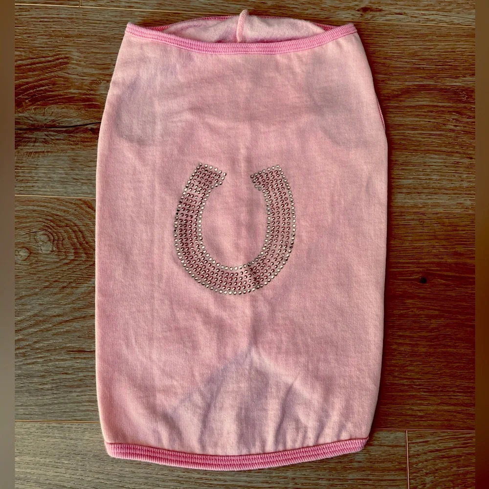 ***SALE***NWOT Custom Rhinestone/Rhinestud Lucky Horseshoe Doggie Tee